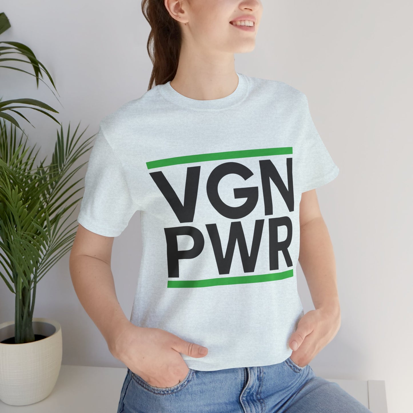 Vegan: VGN PWR - Unisex Jersey Short Sleeve Tee