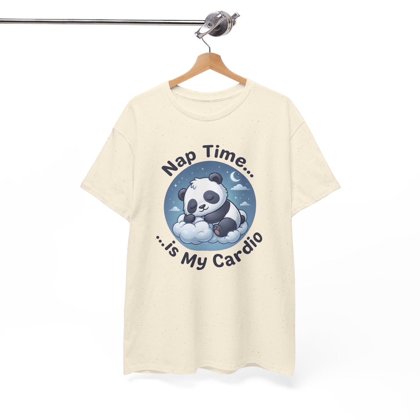 Cute Panda T-Shirt – “Nap Time Is My Cardio” Funny Sleep Tee - 14845