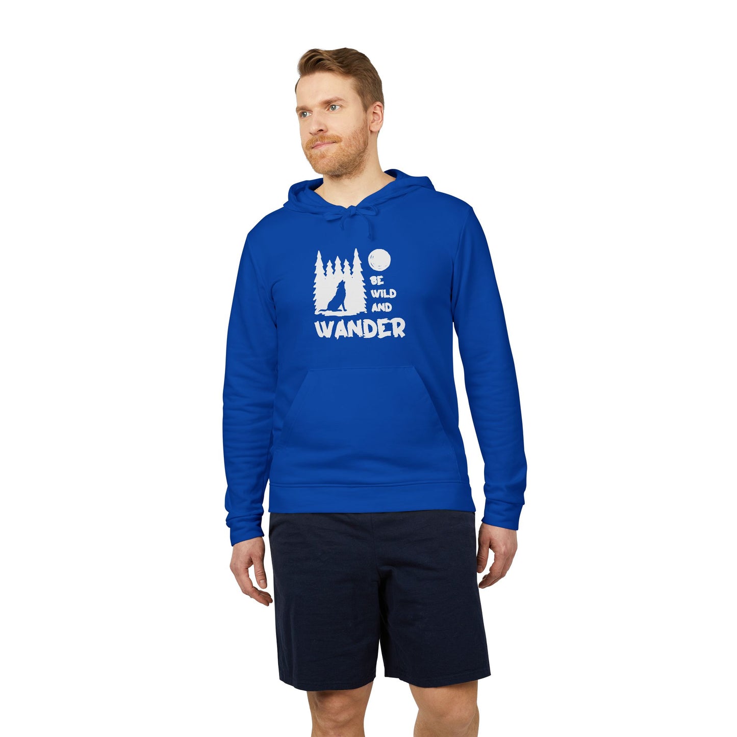 Camping: Be Wild & Wander - Adidas Unisex Fleece Hoodie - 10736