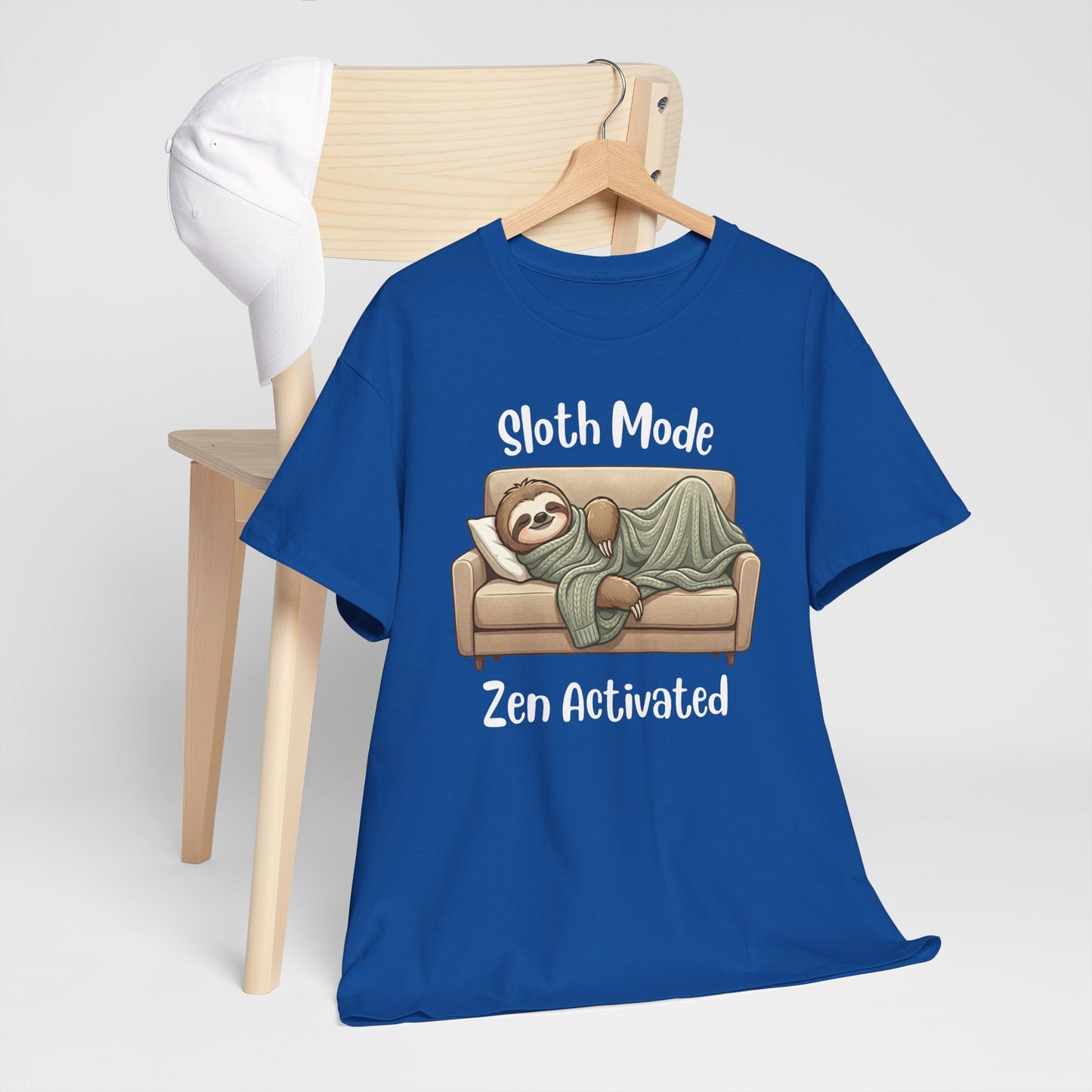 Funny Sloth T-Shirt – “Sloth Mode, Zen Activated” Cute Relaxing Tee - 14844