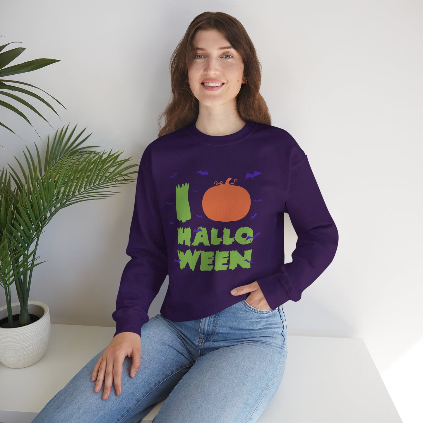I Love Halloween - Unisex Heavy Blend™ Crewneck Sweatshirt - 13807