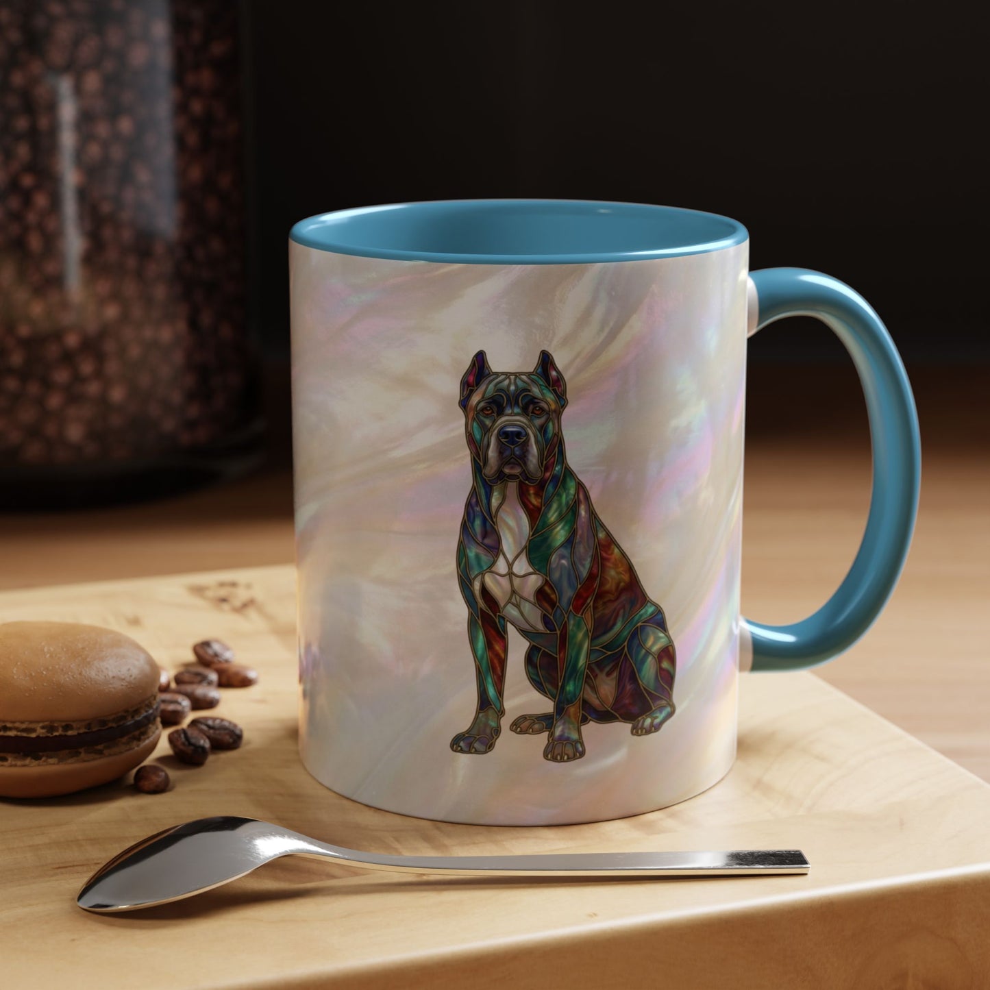 Cane Corso Accent Mug — Stained Glass Design (11/15 oz) - 14623