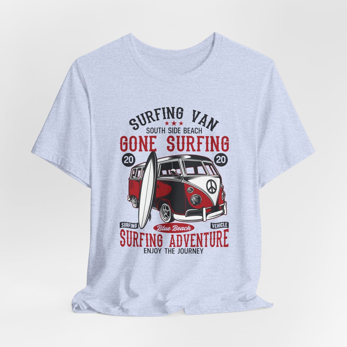 Surfing Van, Surfing Adventure - Unisex Jersey Short Sleeve Tee