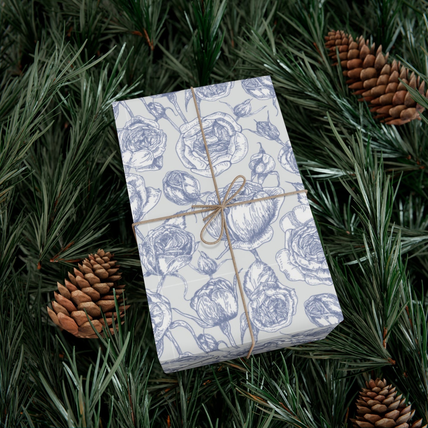 Vintage Blue Flowers - Gift Wrap Papers - 10314