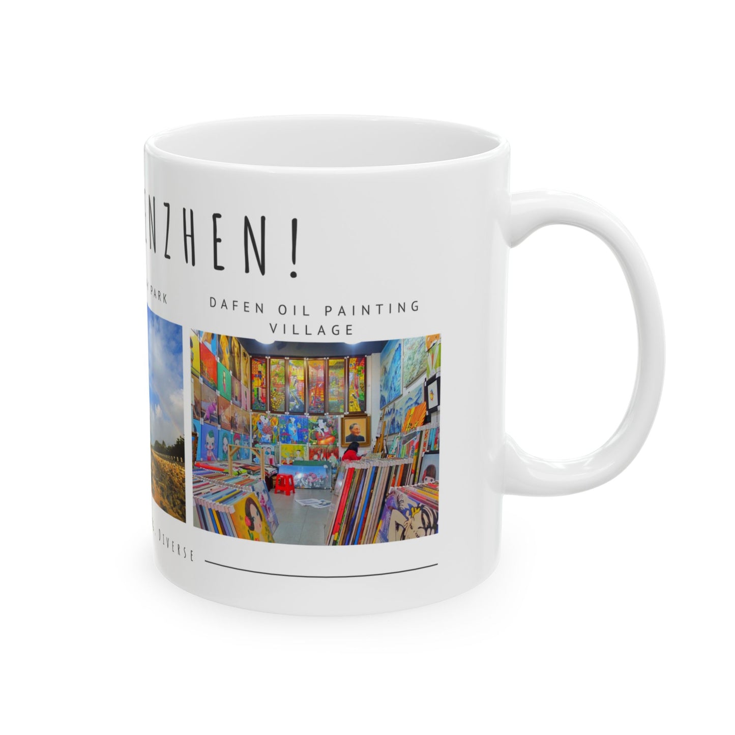 Hello, Shenzhen! Ceramic Mug - 11oz & 15oz - Modern & Bustling Design - 12103