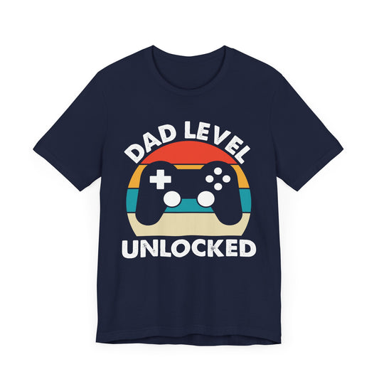 Dad Level Unlocked - Unisex Jersey Short Sleeve Tee - 13699