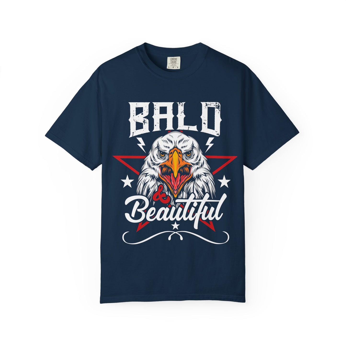 American Eagle, Bald is Beautiful T-Shirt, Unisex Garment-Dyed Tee - 13491