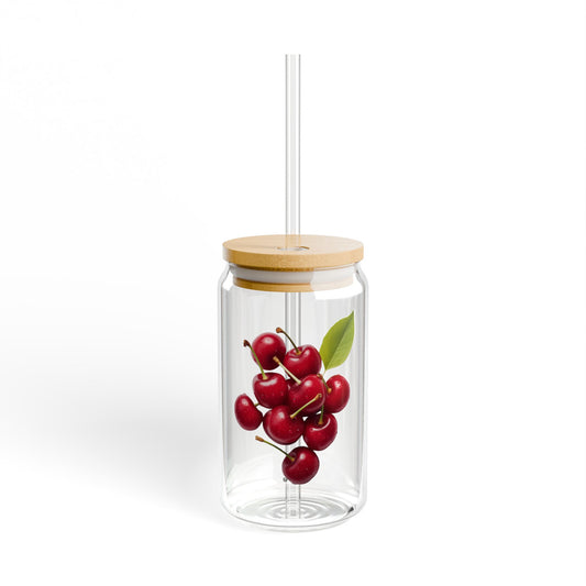 Cherry,  Customizable - Sipper Glass, 16oz