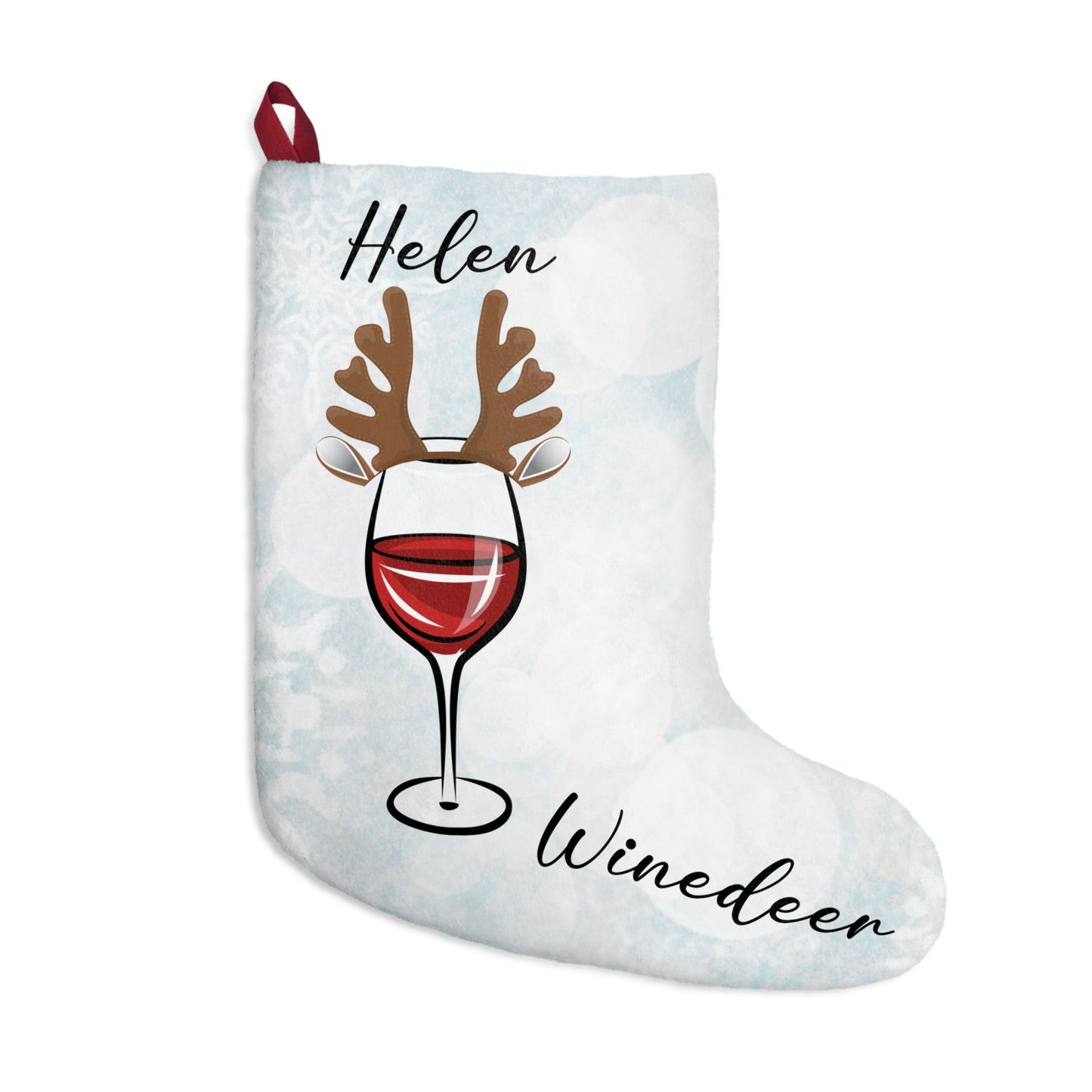 Helen, Winedeer, Customizable  - Christmas Stockings