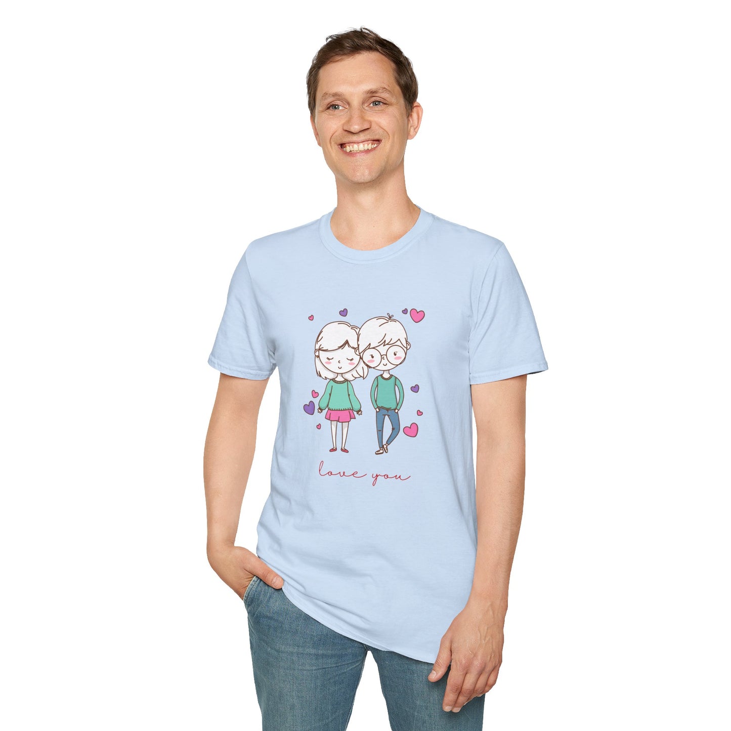 Cute Couple, Love You - Unisex Softstyle T-Shirt - 11528