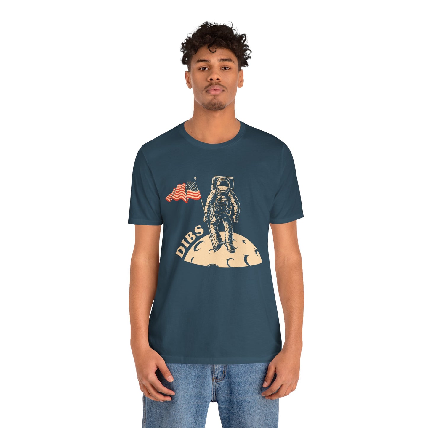 US, July 4th,  Astronaut Adventure Tee - DIBS on the Moon, Space Lover Shirt,  Unisex Astronaut Tee - 13737