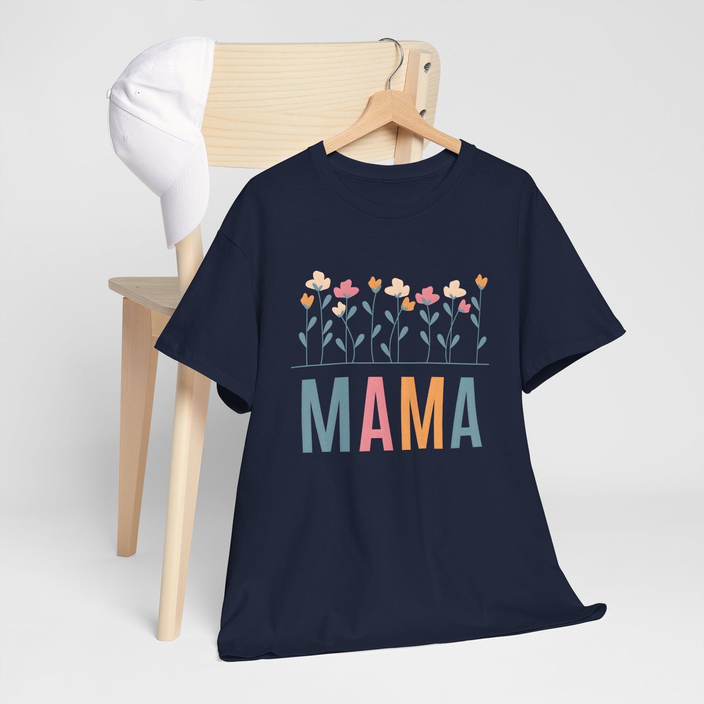 Mama Floral T-Shirt — Colorful Spring Flowers "MAMA" Tee for Mothers' Day - 14876