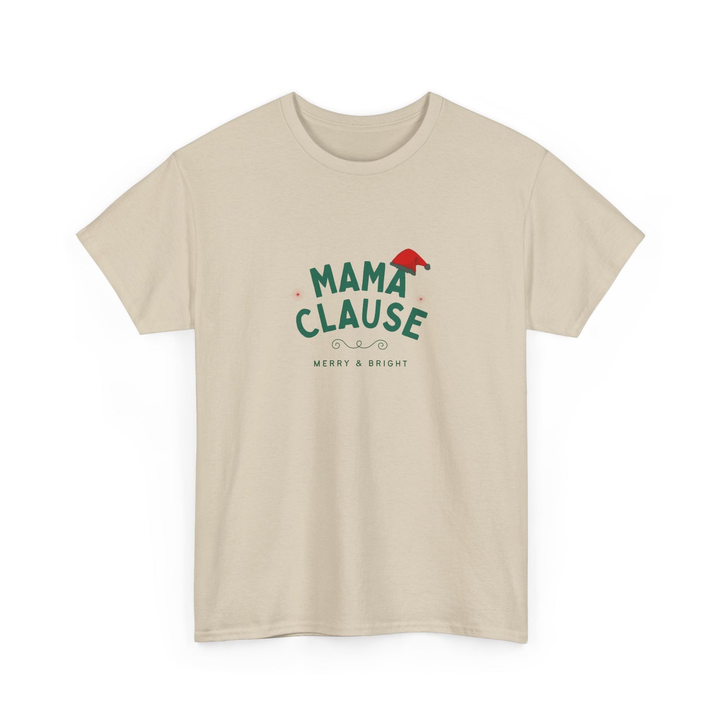 Mama Clause, Merry & Bright - Unisex Heavy Cotton Tee - 10493