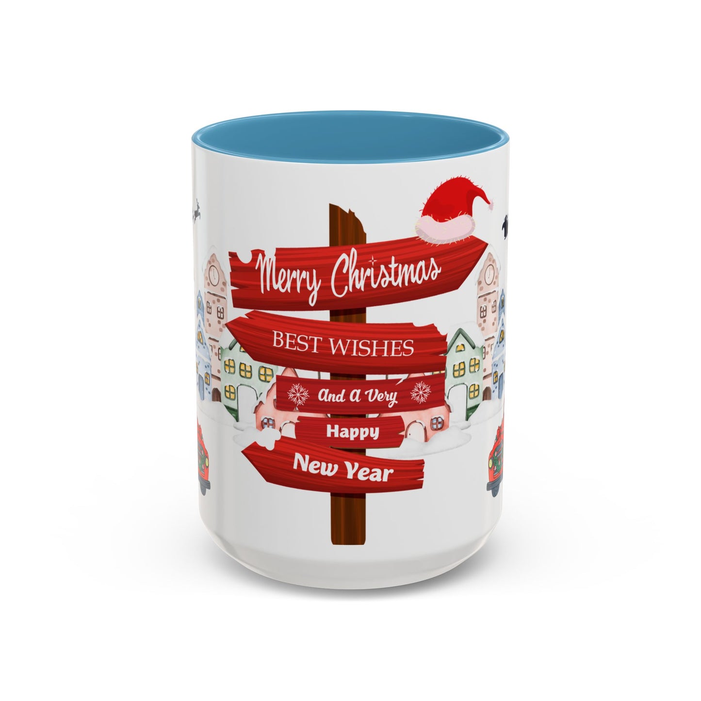 Merry Christmas - Accent Coffee Mug (11, 15oz)