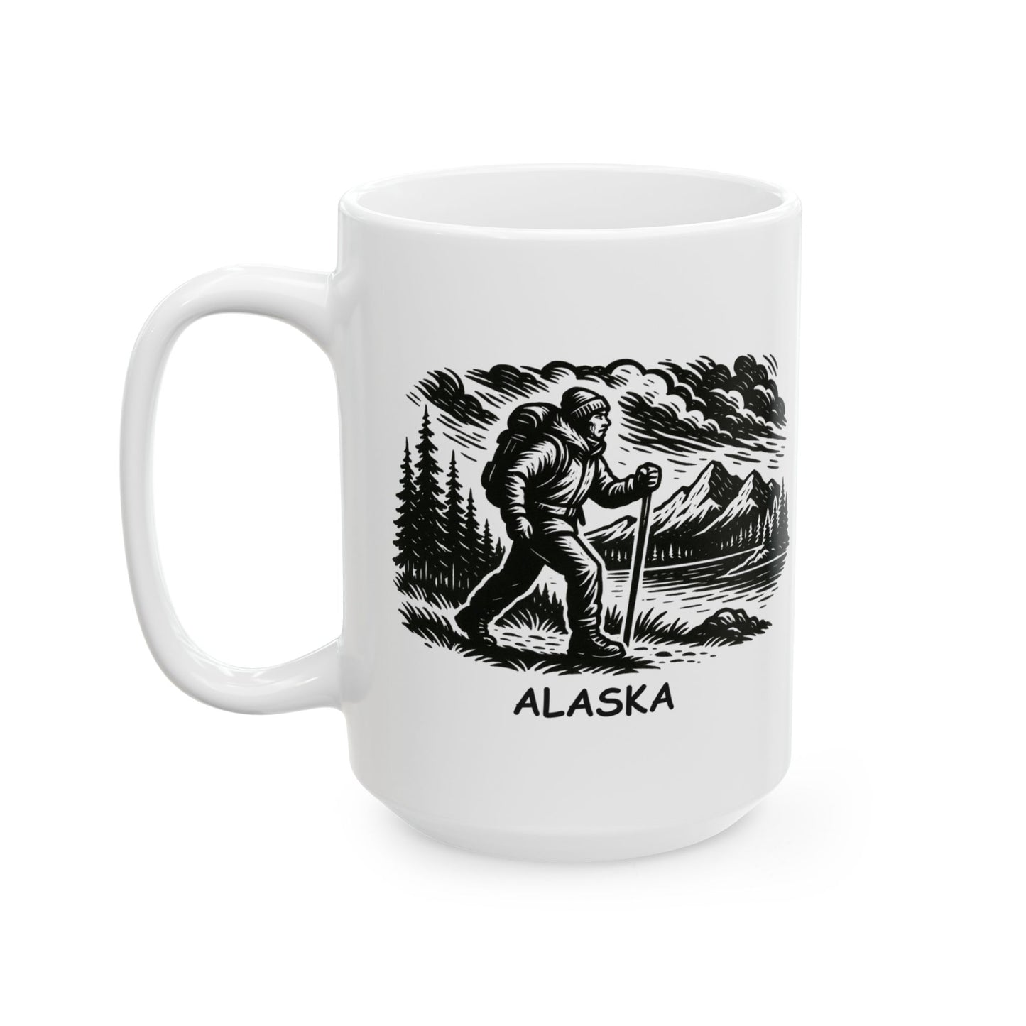 "In Alaska, it’s not ‘going for a walk,’ it’s ‘braving the wilderness.’" Ceramic Mug - 13017