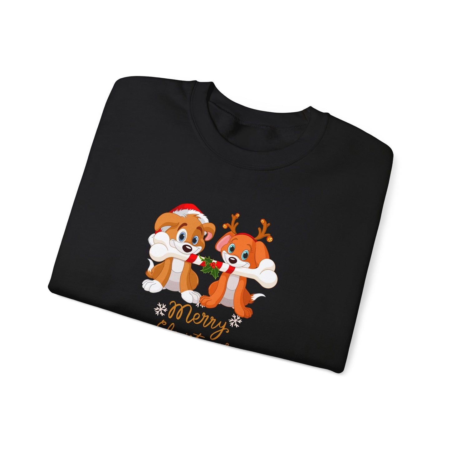 Cute Puppies, Merry Christmas - Unisex Heavy Blend™ Crewneck Sweatshirt