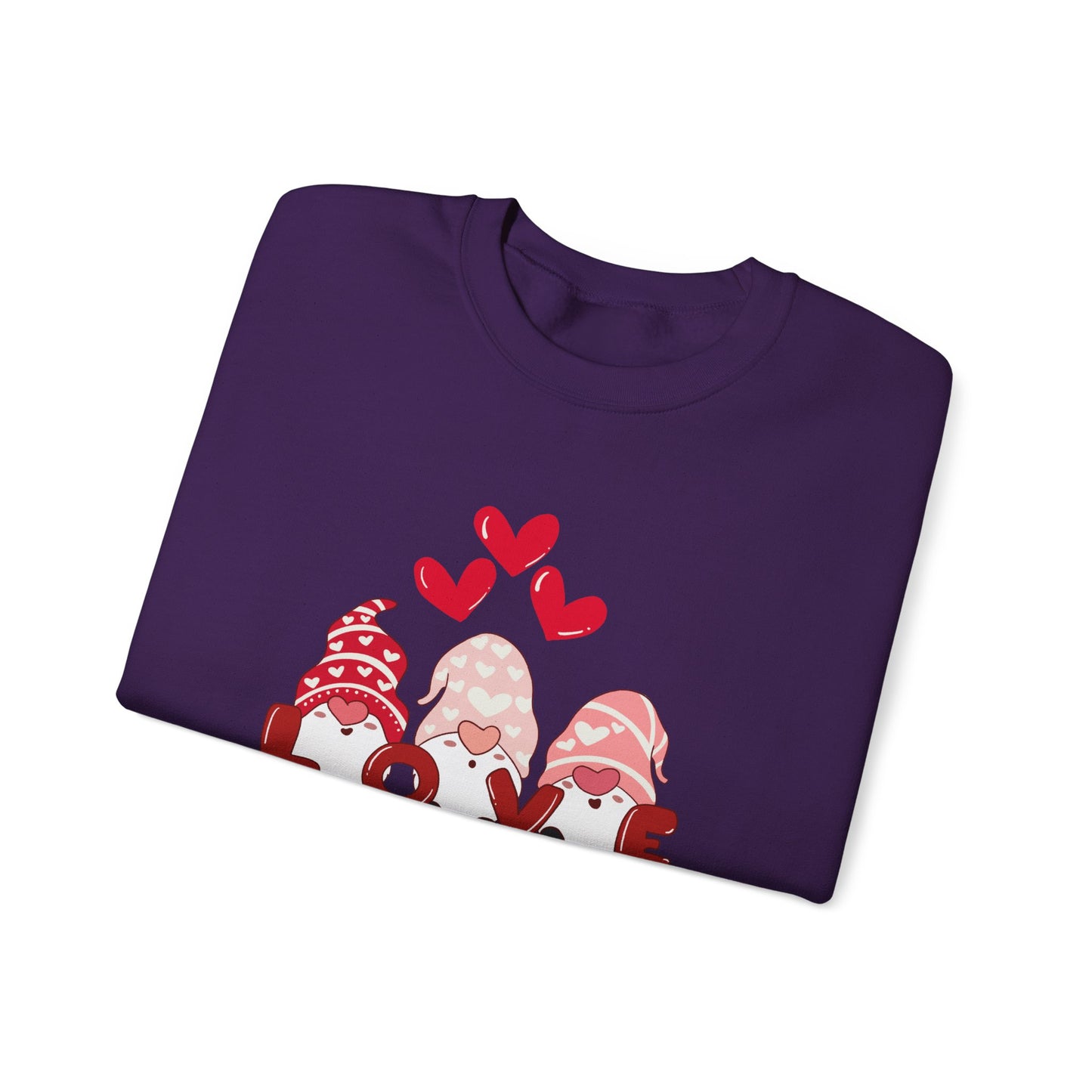 Gnomes, Love, Happy Valentine's Day - Unisex Heavy Blend™ Crewneck Sweatshirt - 11350