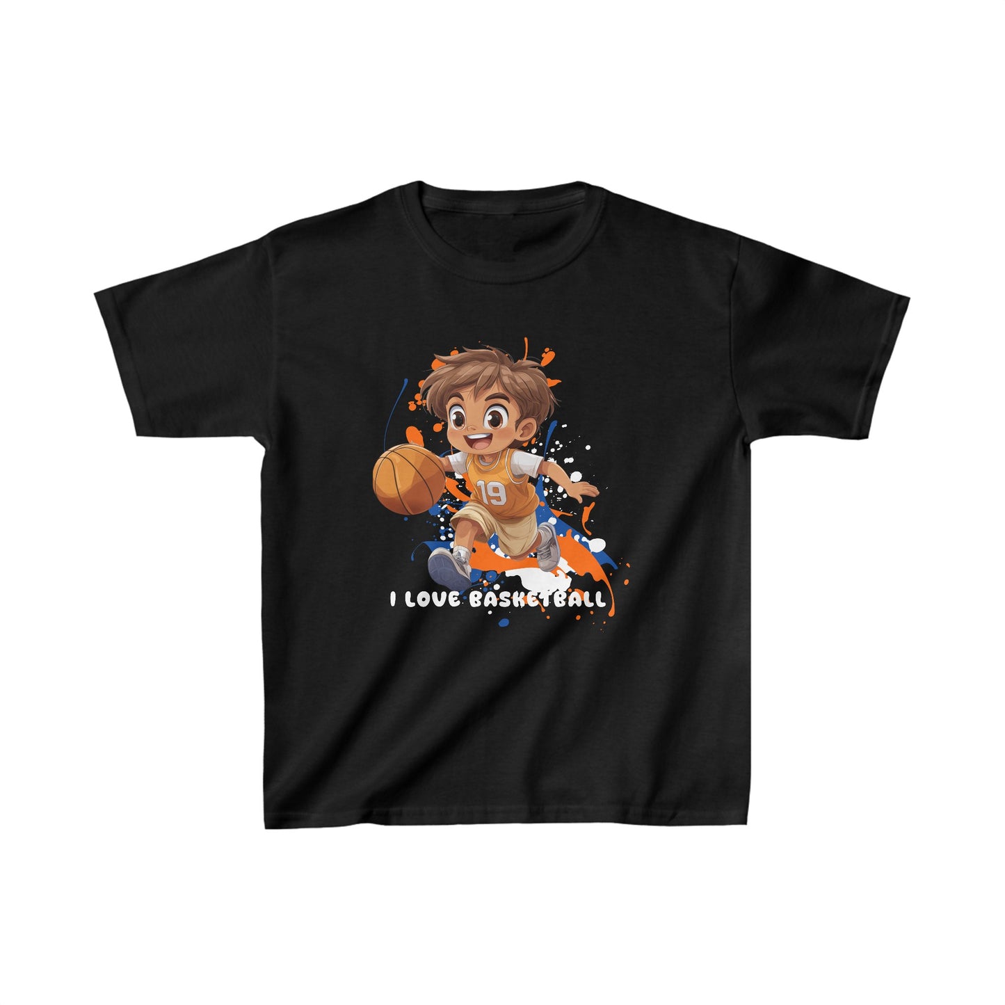 I Love Basketball - Kids Heavy Cotton™ Tee