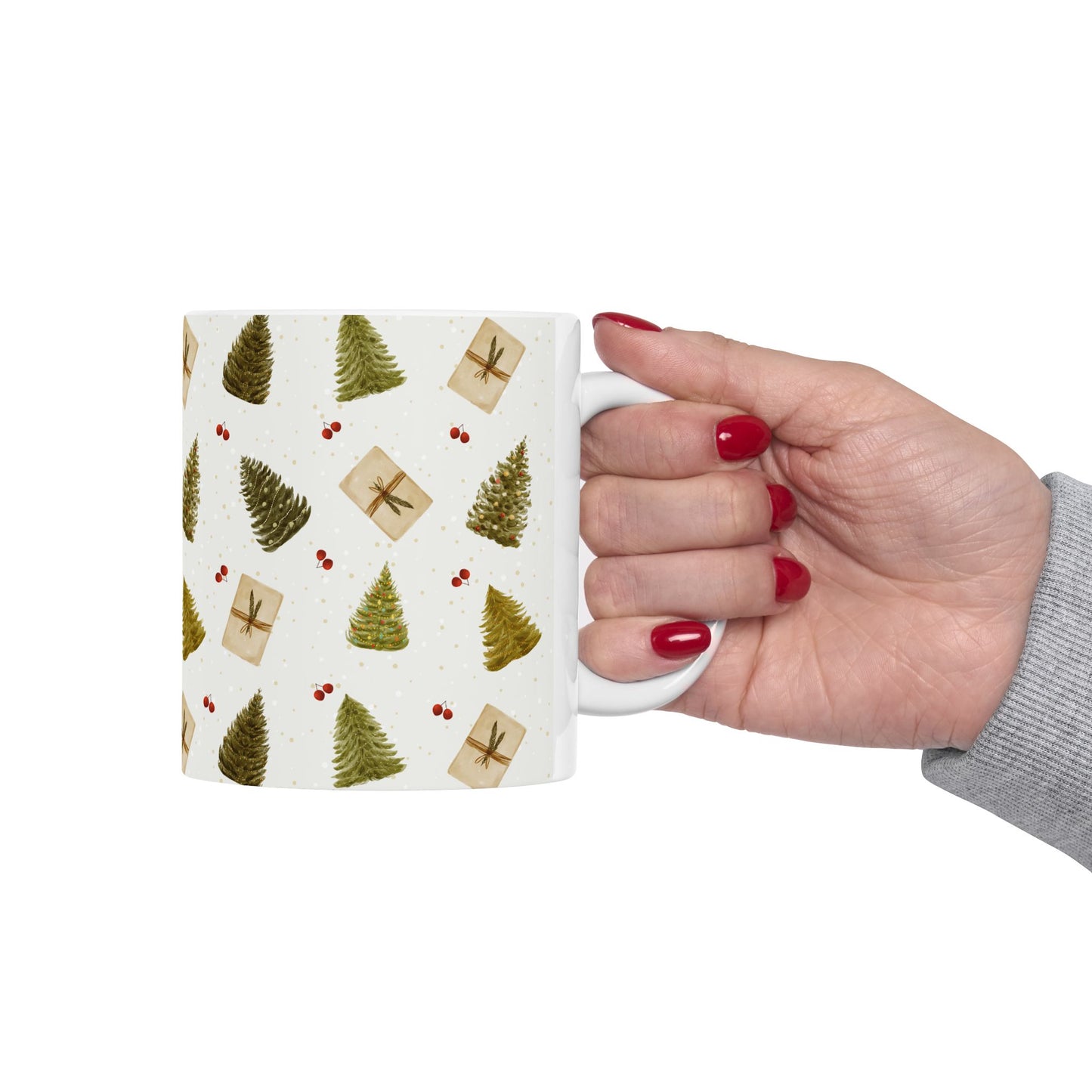 Christmas Trees & Gifts - Ceramic Mug, (11oz, 15oz) - 10914