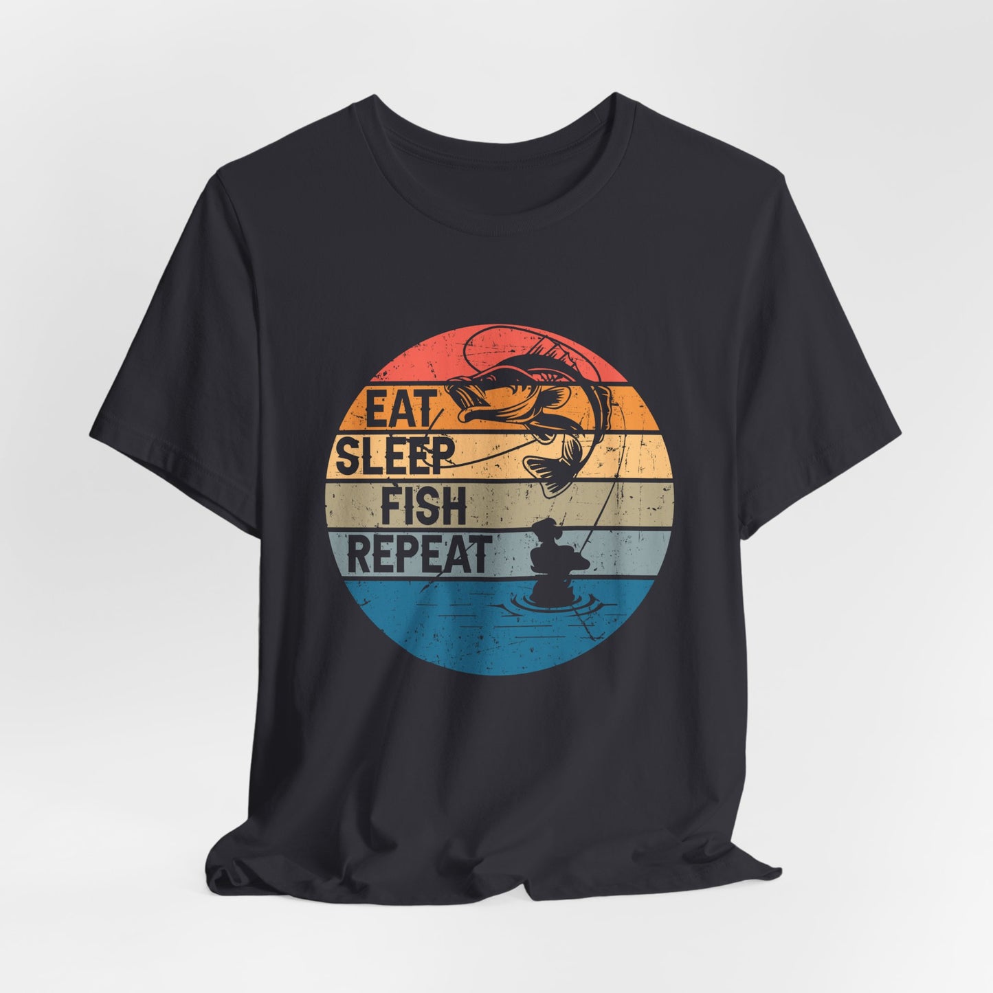 Fishing: Eat, Sleep, Fish, Repeat - Unisex Jersey Short Sleeve Tee - 14048