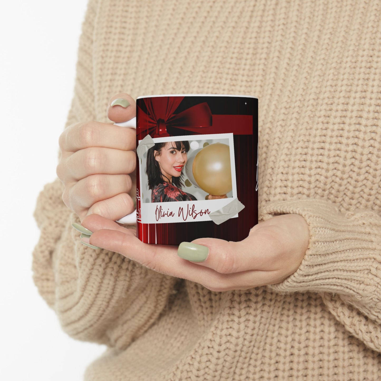 Happy Birthday Ceramic Mug with Custom Photo Frame, Personalized Gift Cup, Birthday Celebration Drinkware - 13994