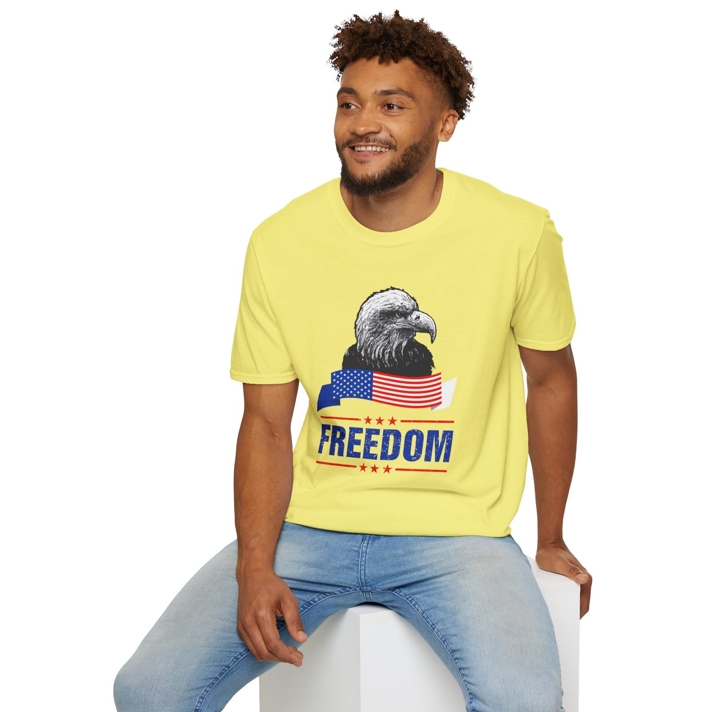 Eagle Freedom T-Shirt - Patriotic Tee for Independence Day, Memorial Day, Veteran's Day, Casual Wear, Gift for Freedom Lovers - 13738