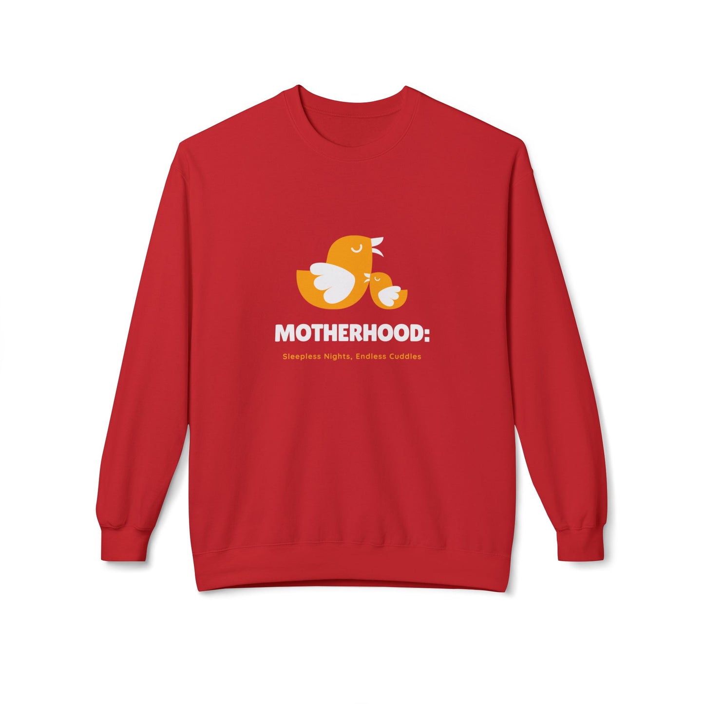 Motherhood, Sleepless Nights, endless Cuddles - Unisex Midweight Softstyle Fleece Crewneck Sweatshirt - 11809