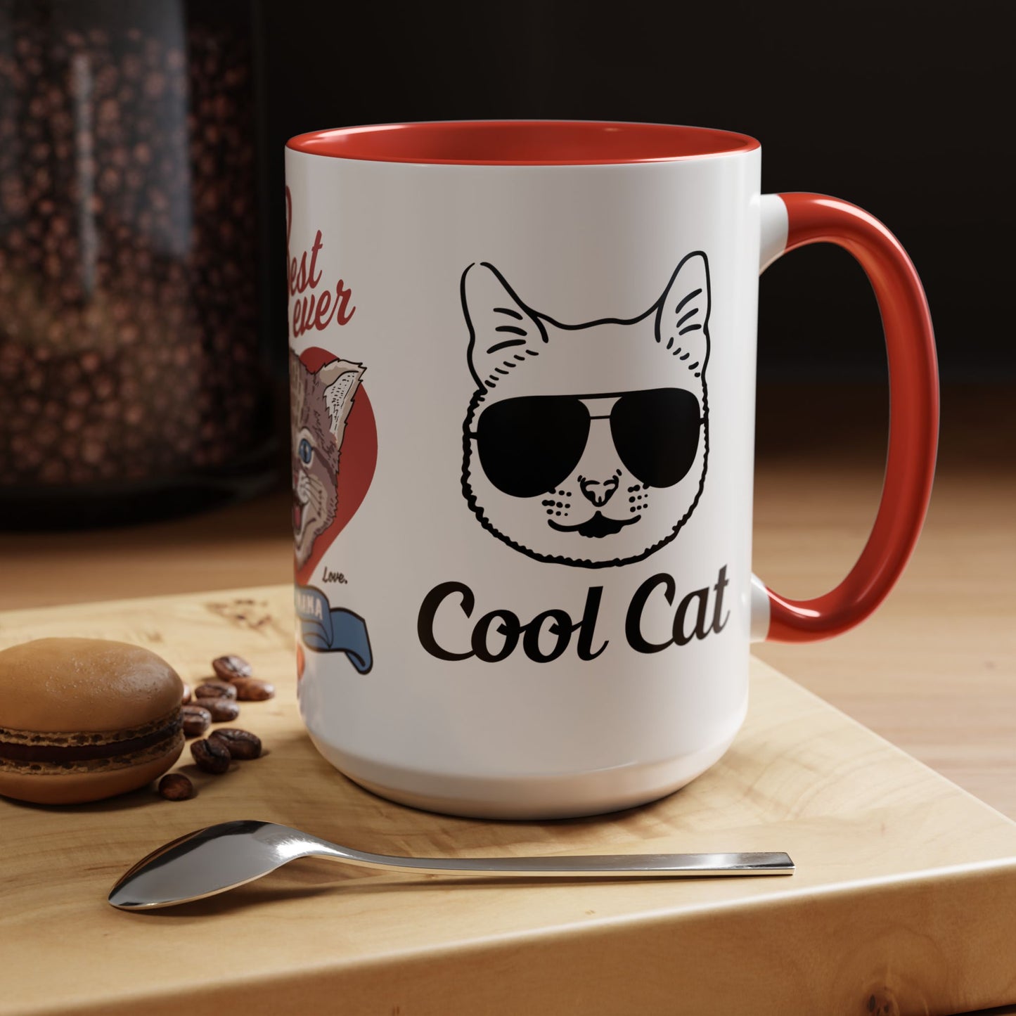 Best Ever Cat Mama - Accent Coffee Mug (11, 15oz)