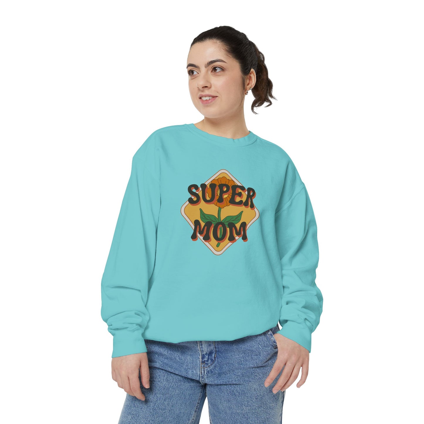 Super Mom Unisex Garment-Dyed Sweatshirt - 11888