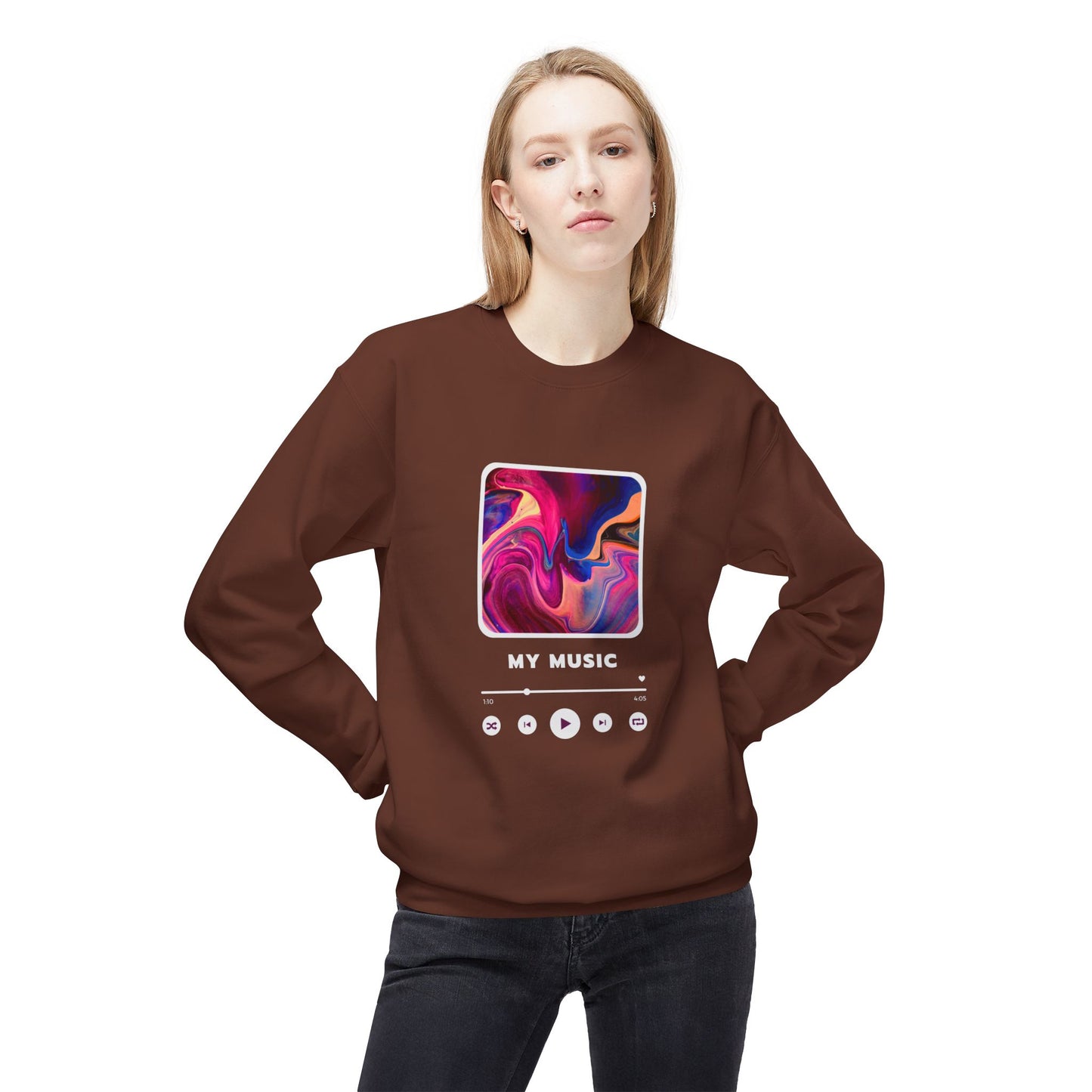 My Music - Unisex Midweight Softstyle Fleece Crewneck Sweatshirt - 11264