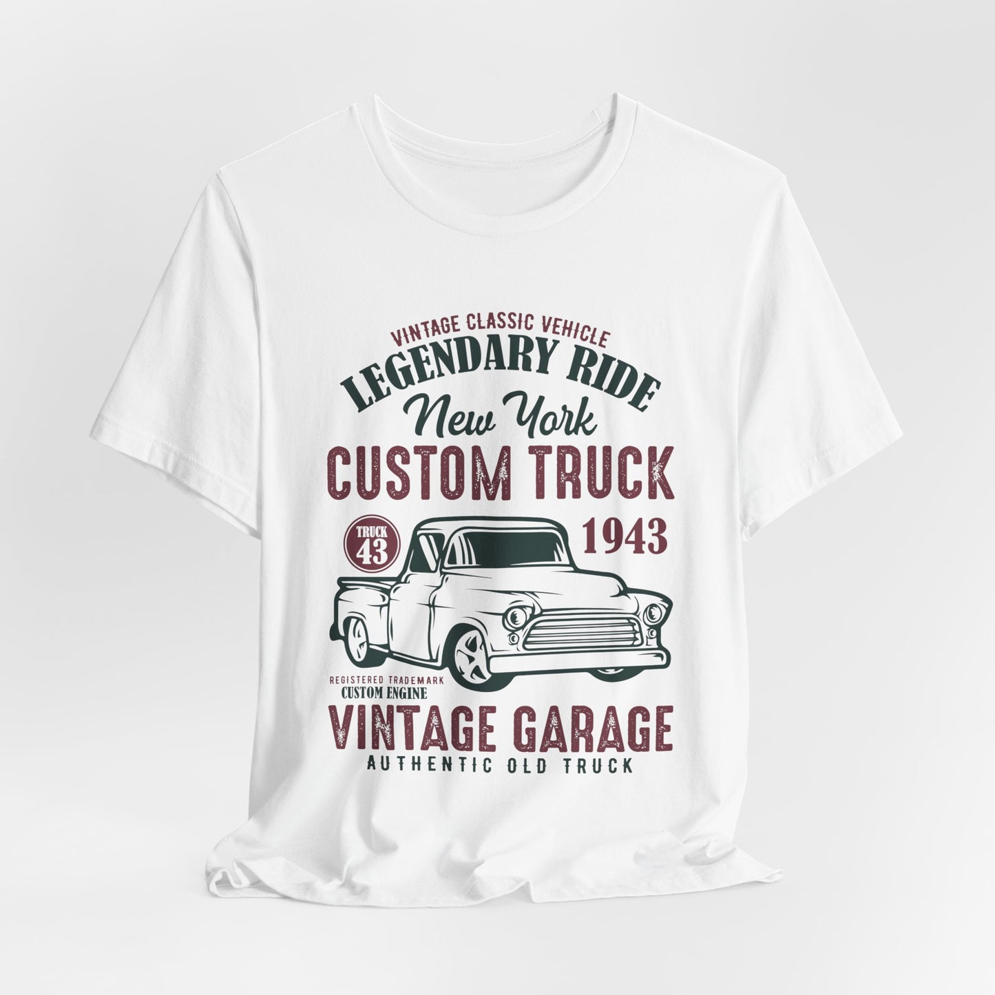 Vintage Classic Vehicle, Legendary Ride, New York Custom Truck - Unisex Jersey Short Sleeve Tee - 13033