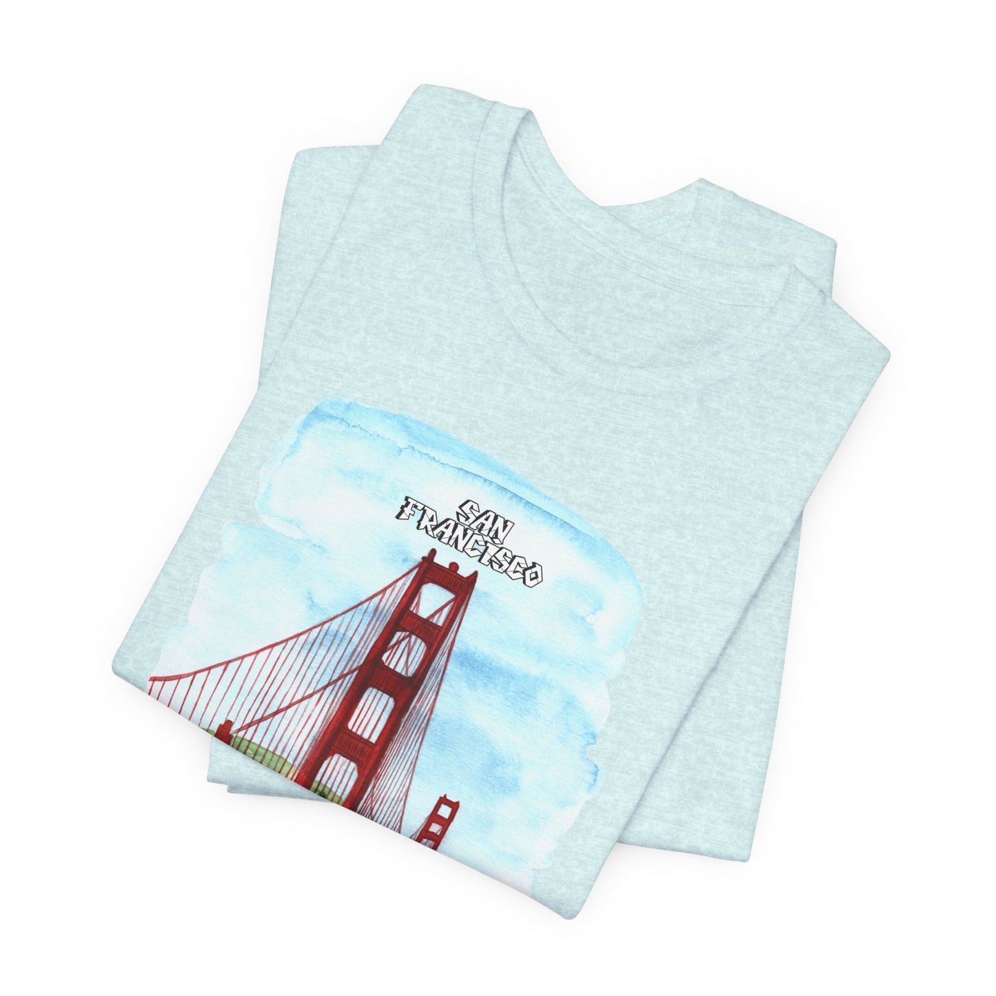 San Francisco Golden Gate Bridge Tee - Unisex Short Sleeve Jersey Shirt for Travel Lovers - 12203