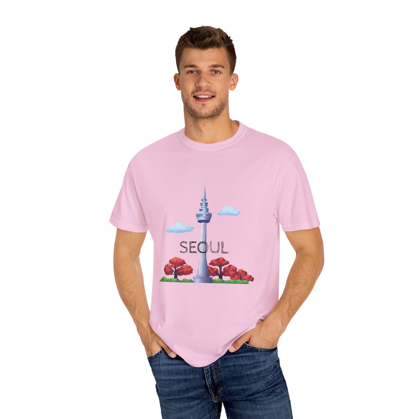 Seoul Skyline Unisex T-Shirt - Casual Travel Tee - 12046