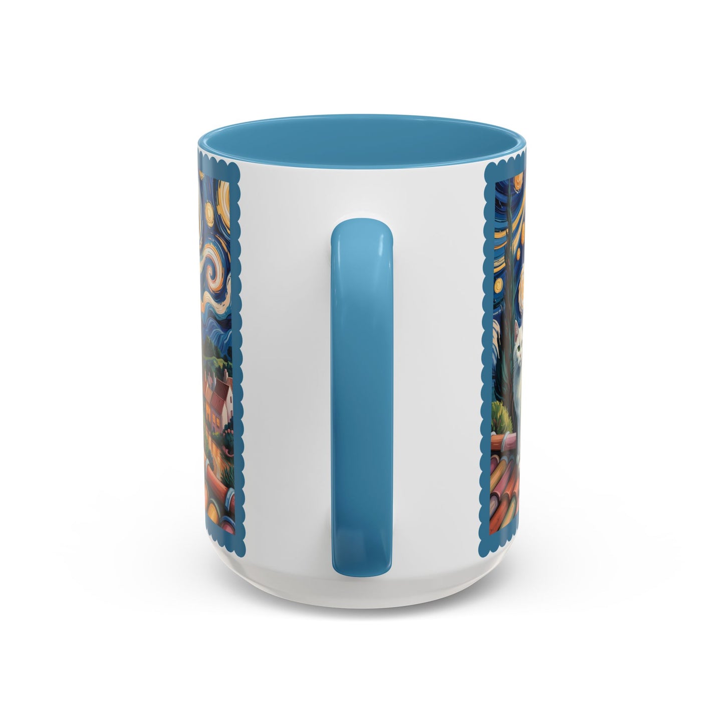 Van Gogh Inspired Cat Art Mug – Valentine’s Gift for Cat Lovers, 11oz / 15oz Coffee Mug - 14762
