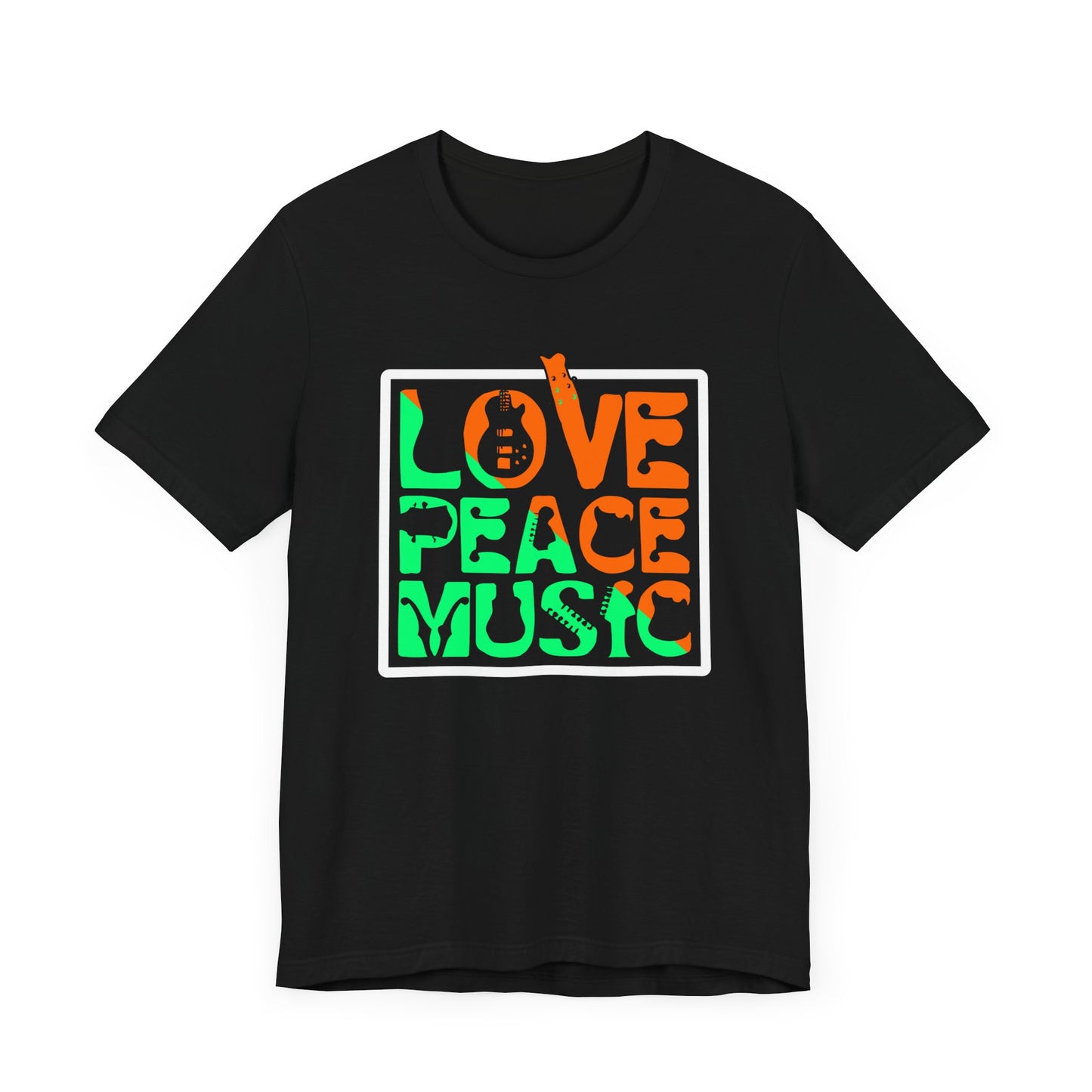 Love Peace Music - Unisex Jersey Short Sleeve Tee