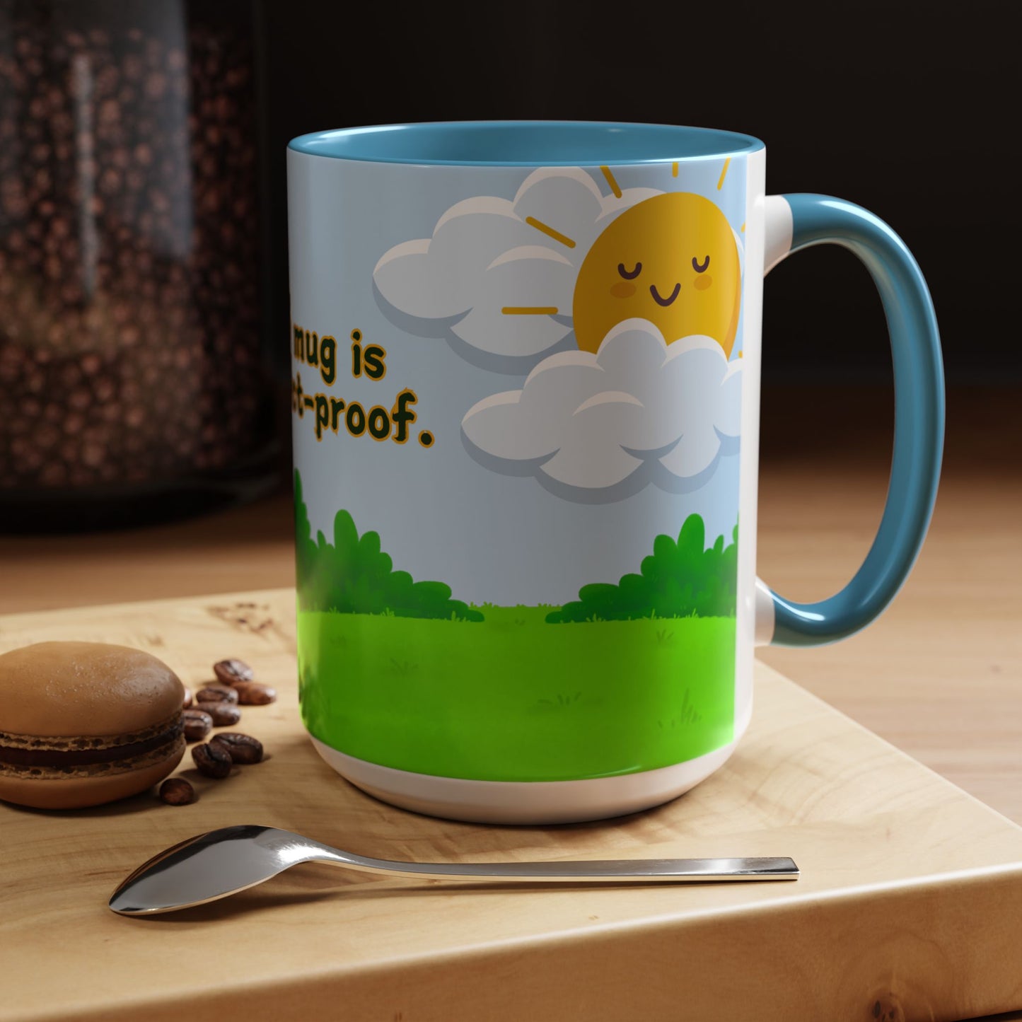 Baby Dinosaur, My Mug is Extinct-Proof - Accent Coffee Mug (11, 15oz) - 11114
