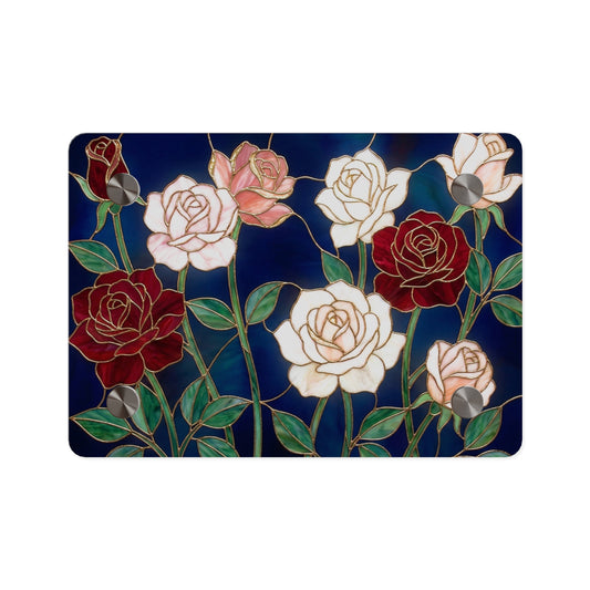 Rose Stained Glass Acrylic Wall Art Panel — Floral Garden Decor - 14604