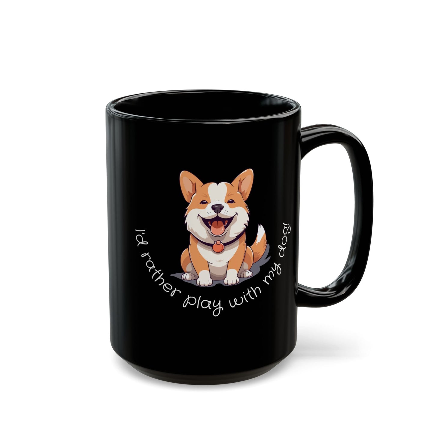 Corgi Lover's Black Mug - Perfect Gift for Dog Owners, Pet Lovers, Coffee Lovers, Corgi Gifts, Funny Dog Mug - 14079