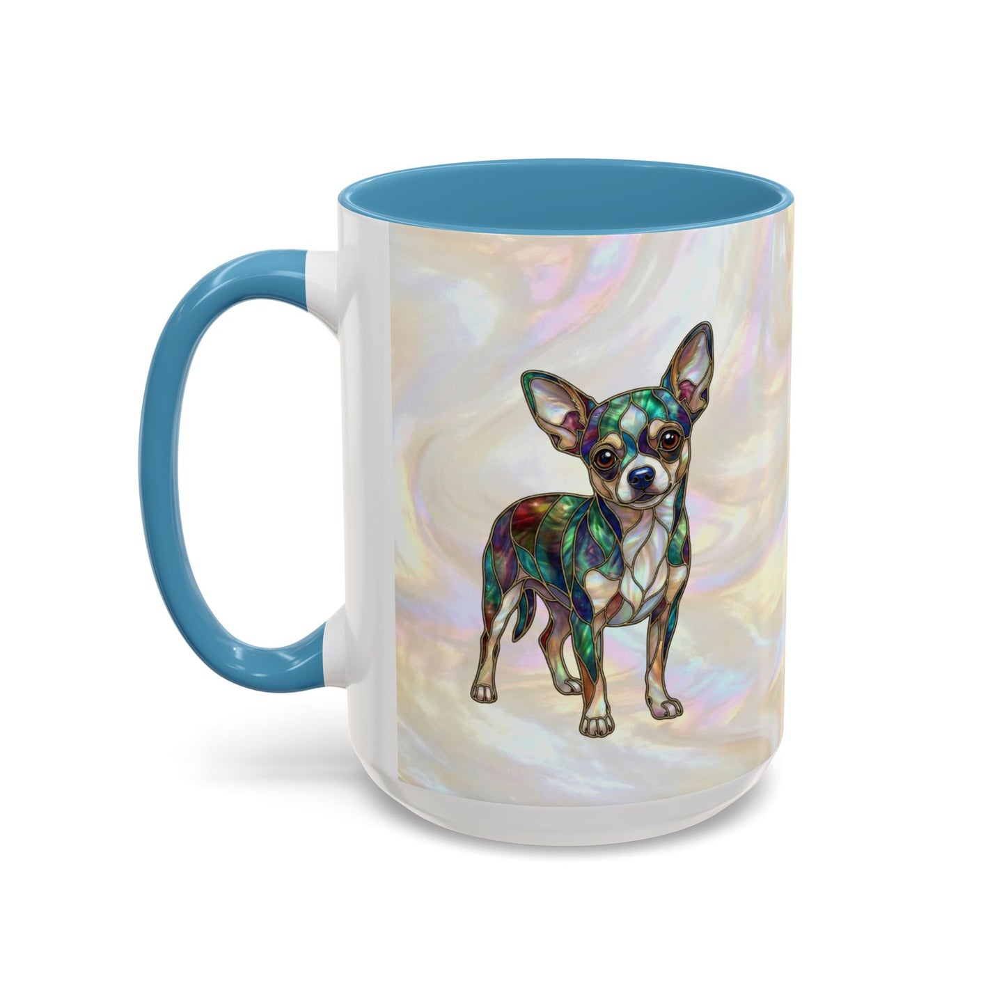 Chihuahua Accent Coffee Mug -Stained Glass Style (11/15oz) - 14625
