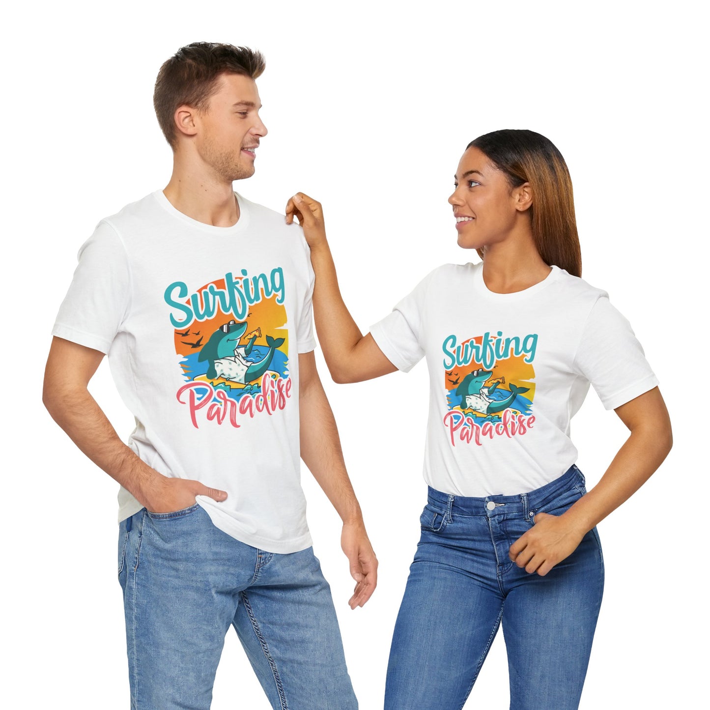 Surfing Paradise - Unisex Jersey Short Sleeve Tee - 13092