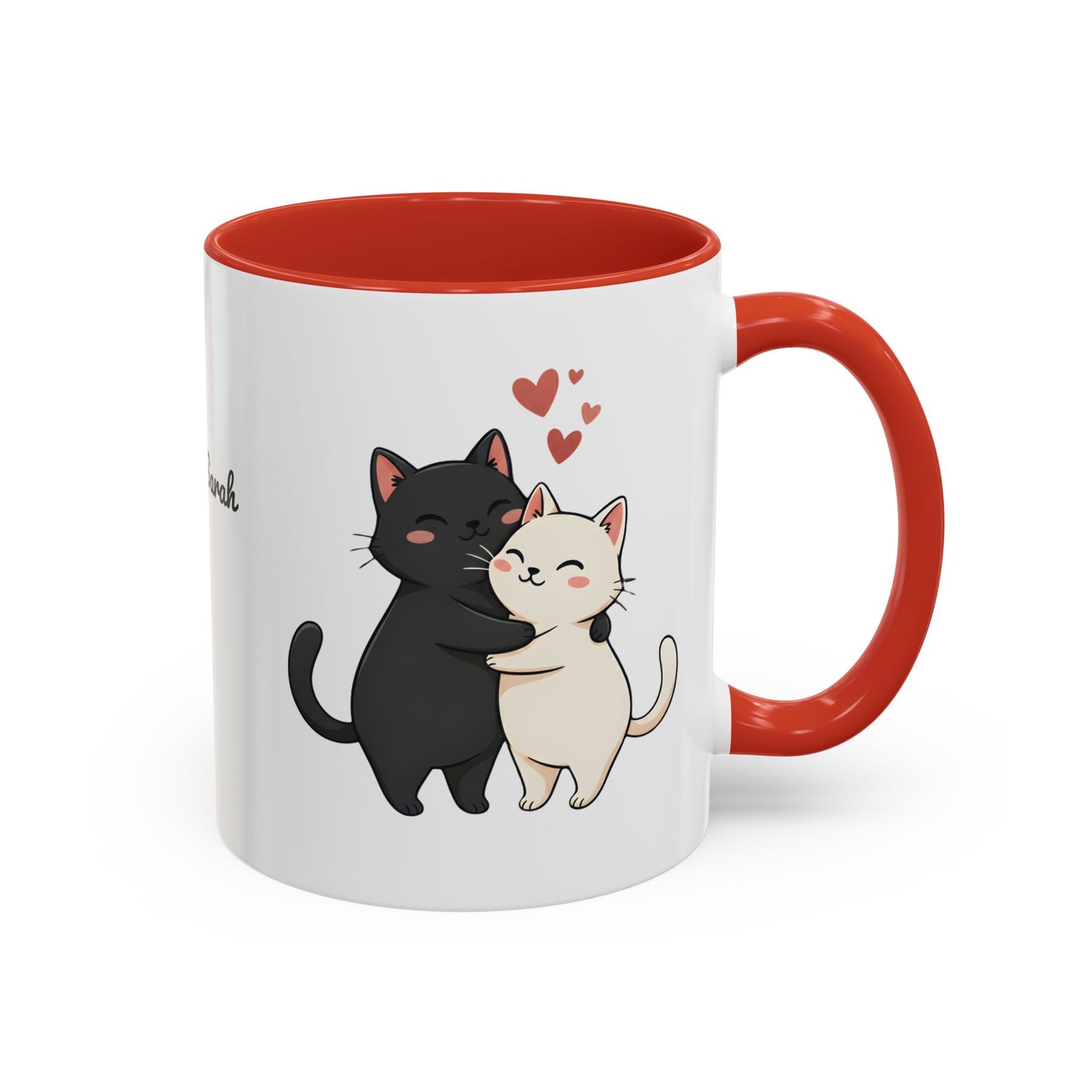 Cute Cats Personalized Mug — Custom Names & Established Date | Couple Valentine Gift (11oz / 15oz) - 14752