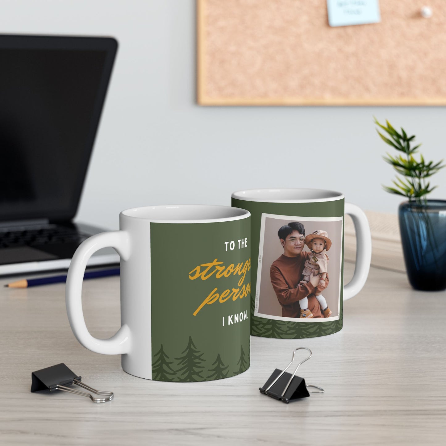 Dad, To the Stronest Person I Know, Personalized Father's Day Mug, 11/15oz - 14069