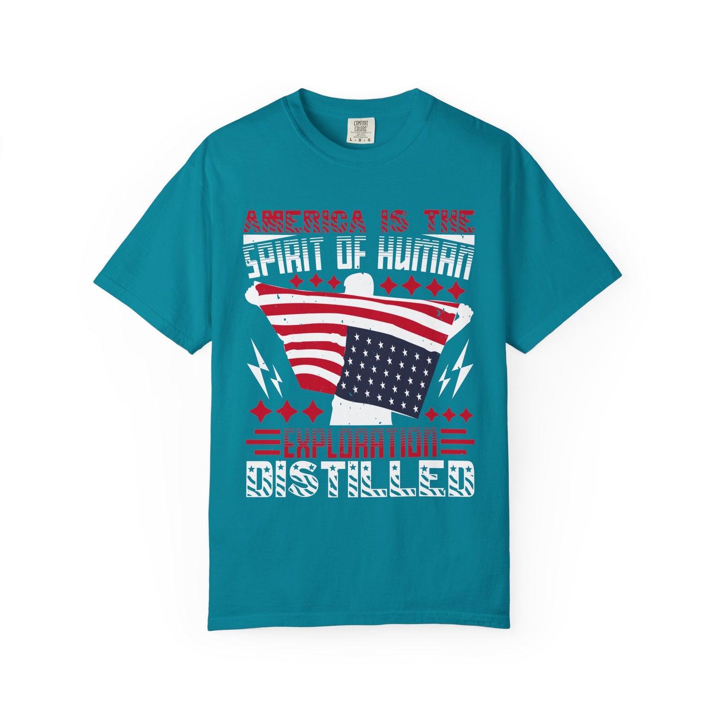 Patriotic Unisex T-Shirt - Spirit of Human Exploration, Independence Day Gift, July 4th Celebration Wear, American Pride Tee - 13792
