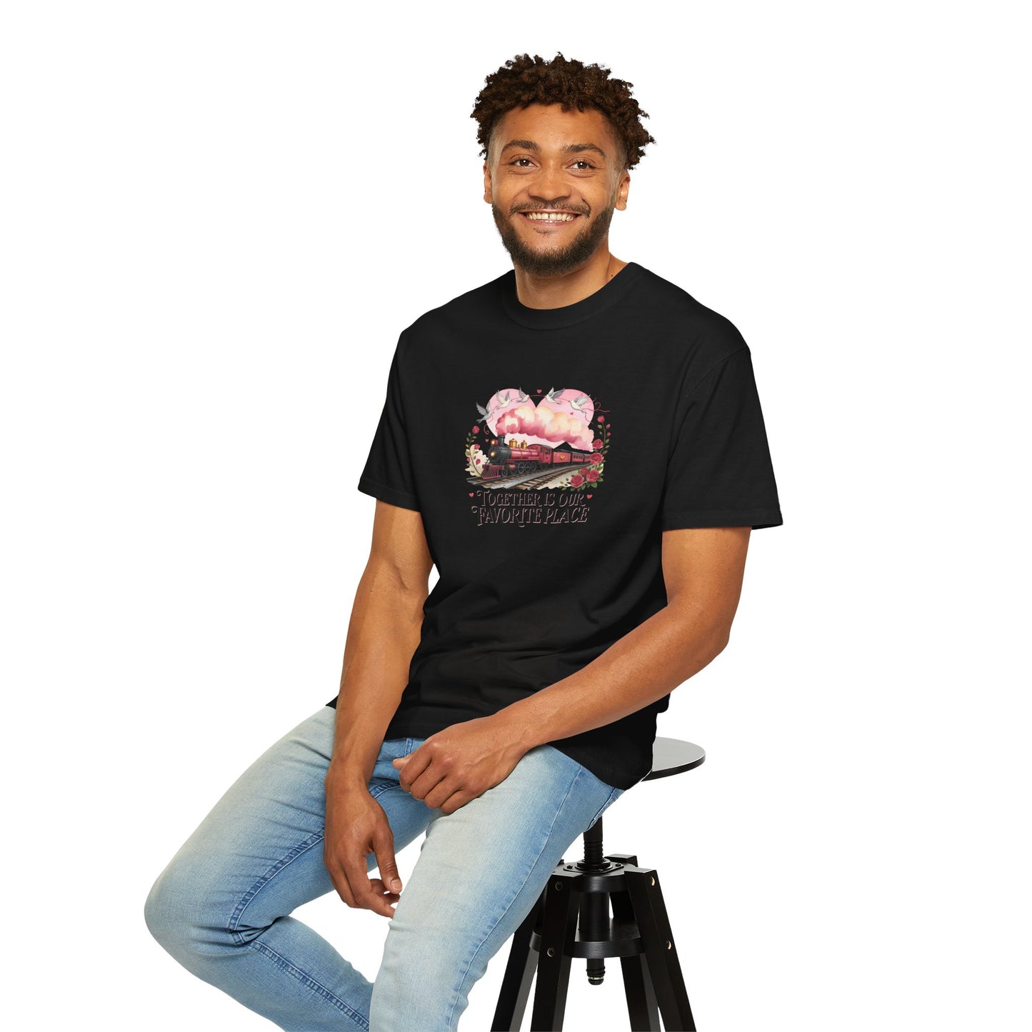 Together Is Our Favorite Place – Romantic Valentine Graphic T-Shirt  - 14738