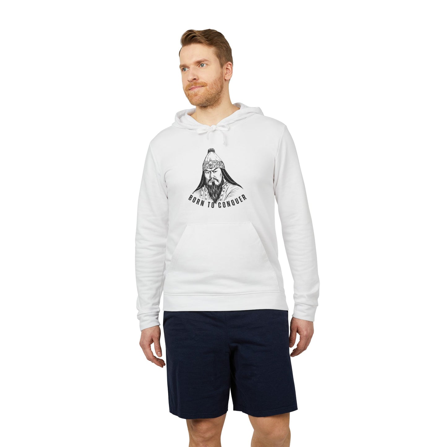 Chinggis Khan, Born To Conquer - Adidas Unisex Fleece Hoodie