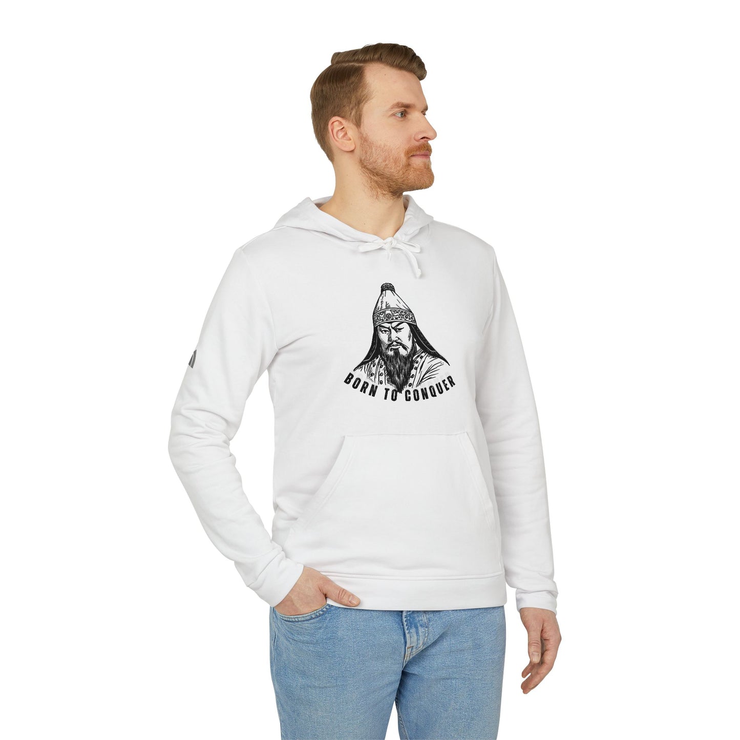 Chinggis Khan, Born To Conquer - Adidas Unisex Fleece Hoodie - 10756