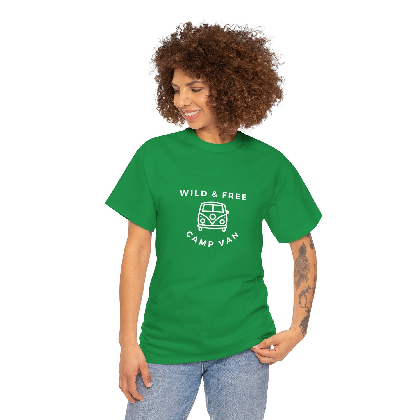 Wild & Free, Camp Van - Unisex Heavy Cotton Tee - 10567