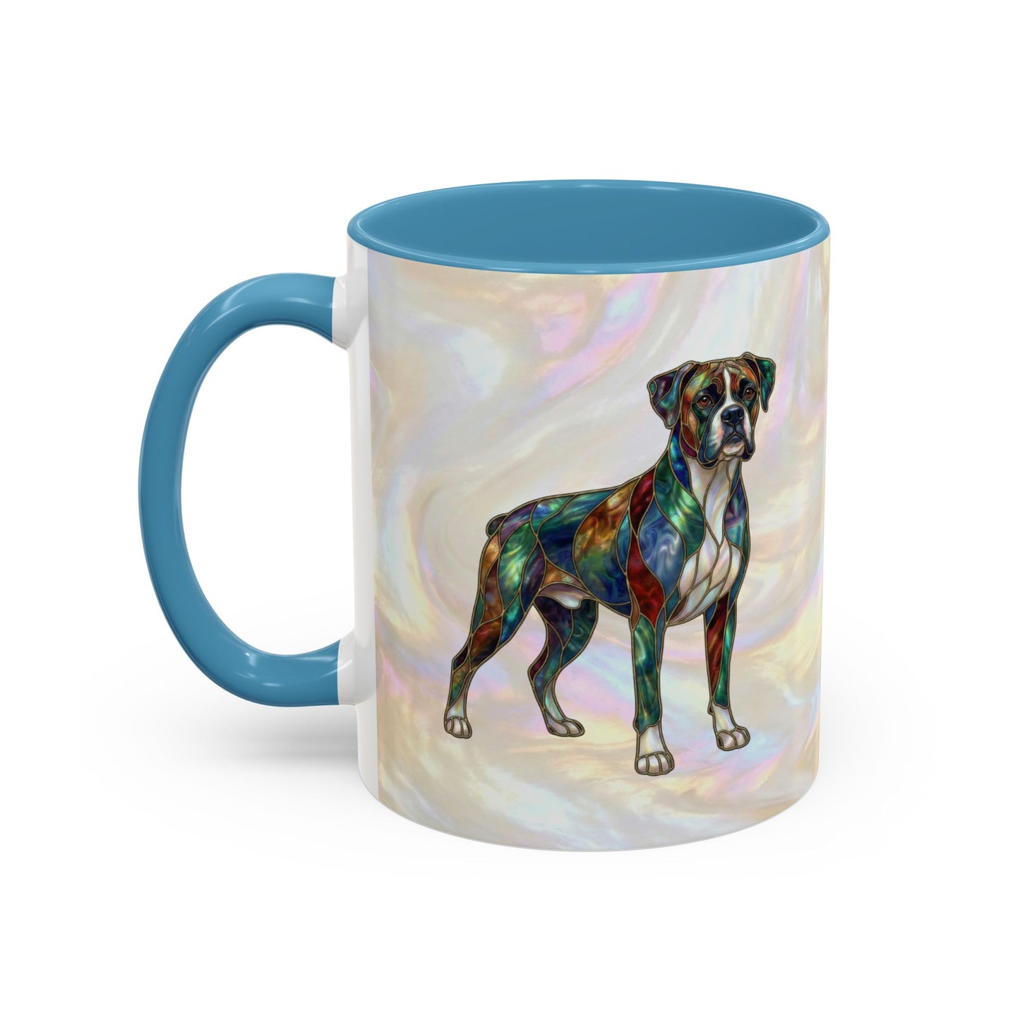 Boxer Accent Coffee Mug -Stained Glass Style (11/15oz) - 14621