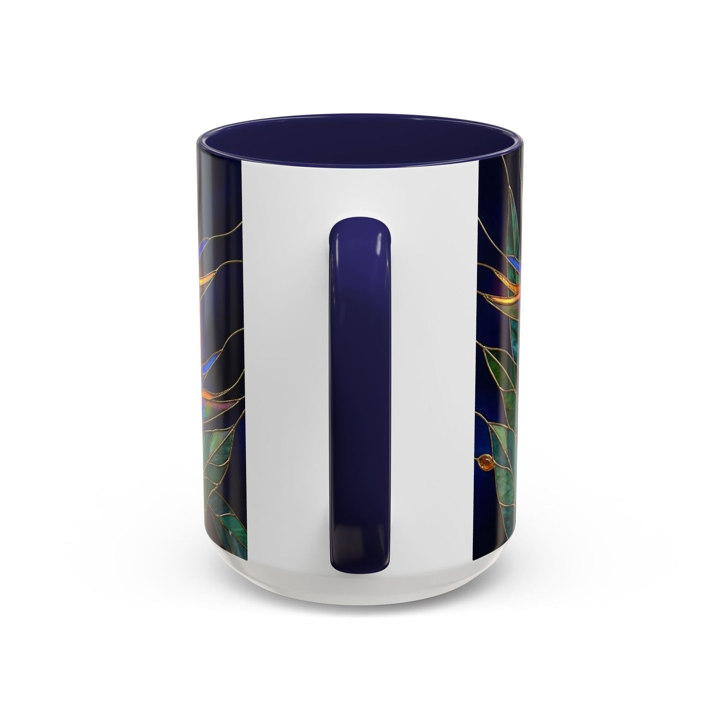 Bird of Paradise Floral Coffee Mug — Stained Glass Design 11/15oz - 14556