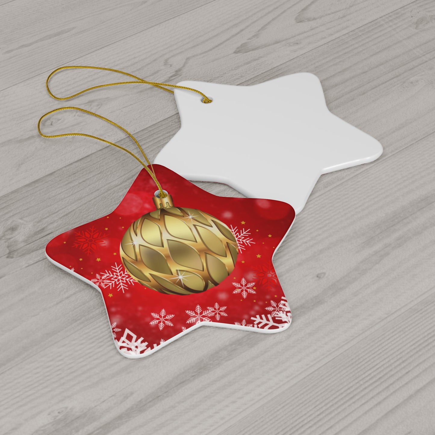 Radiant Gold - Ceramic Ornament, 4 Shapes